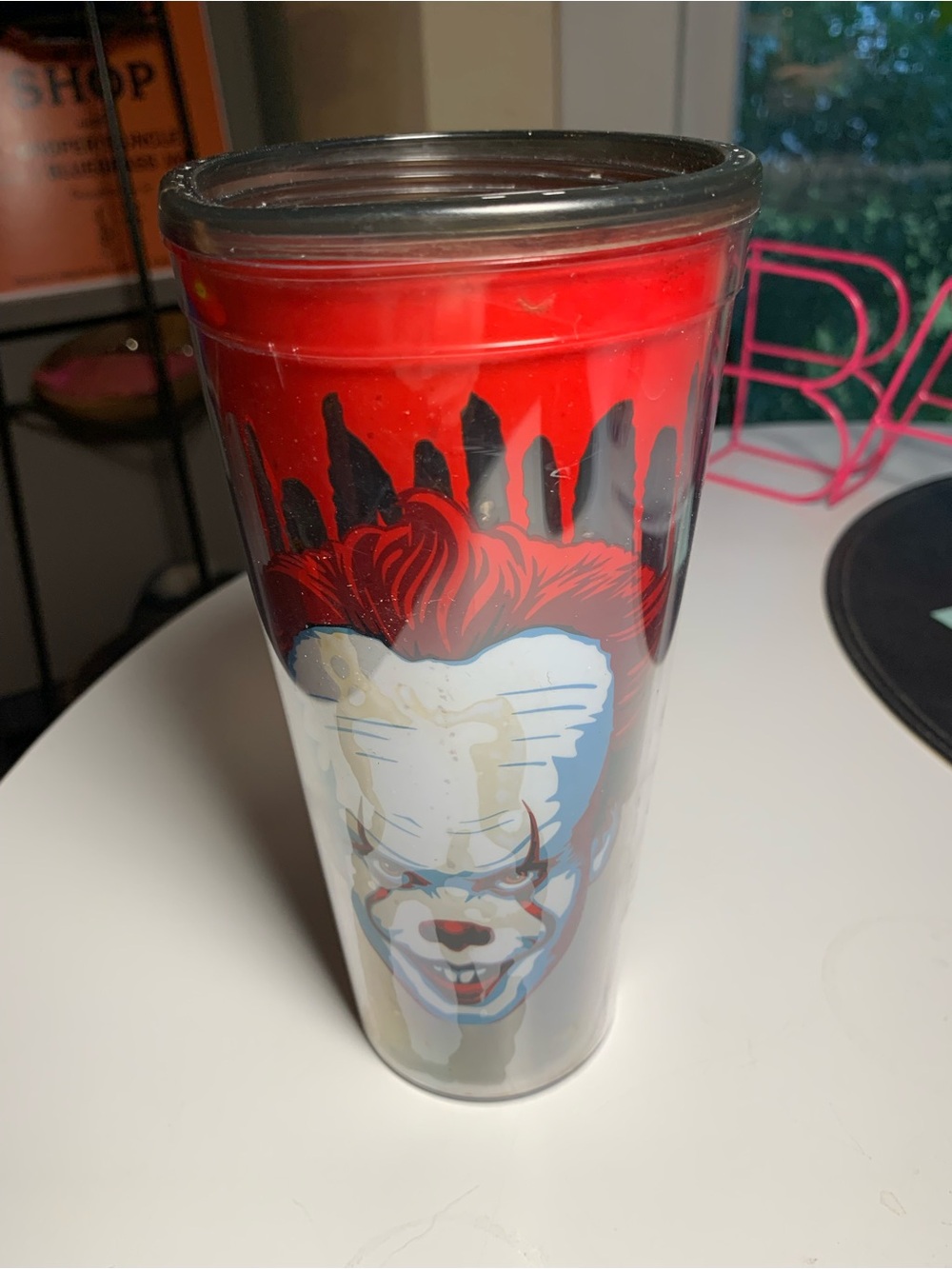 Red Horror Character Art Travel Tumbler